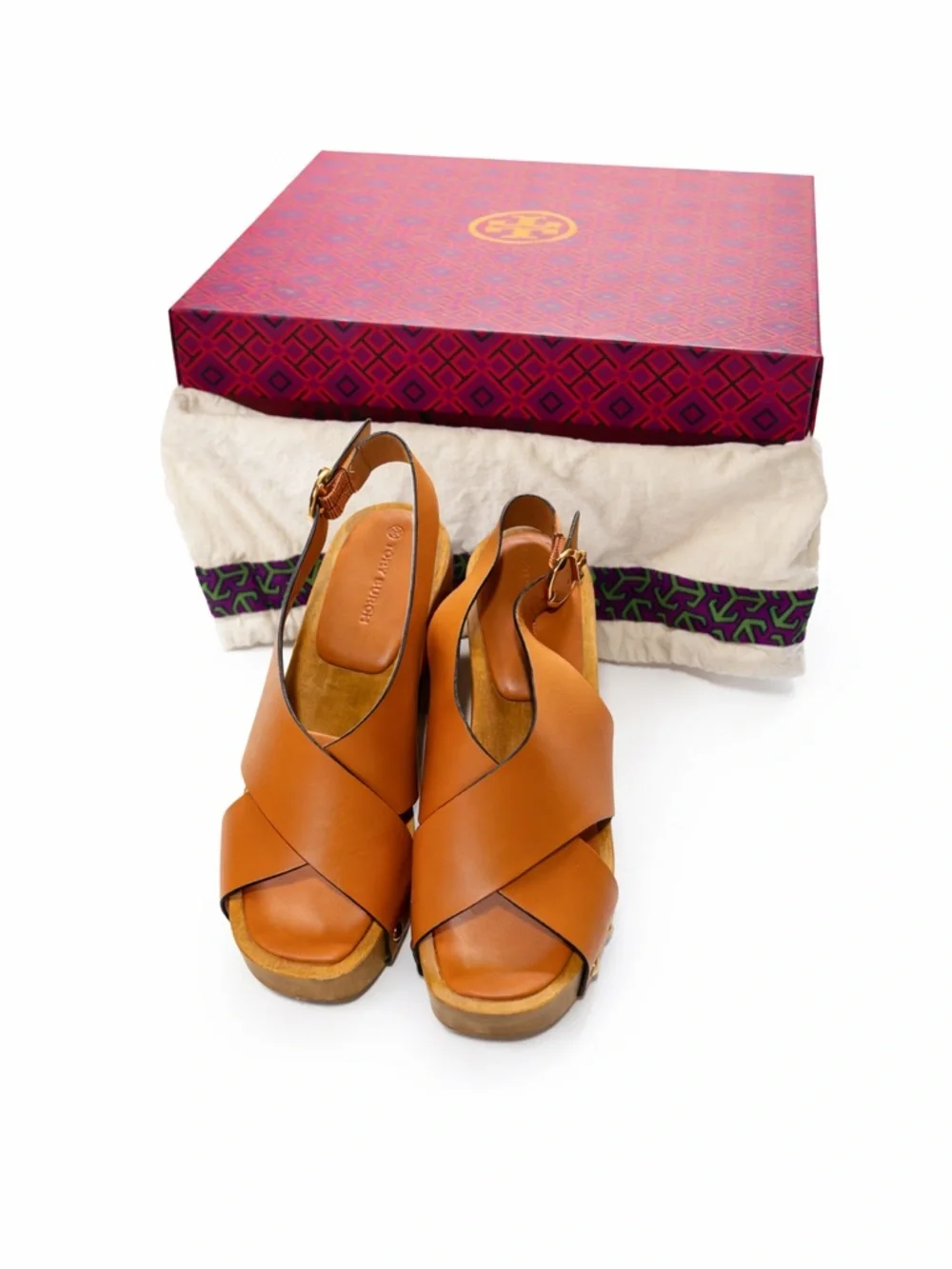 TORY BURCH Blythe Platform Slingback Sandals with Box and Dust Bag!